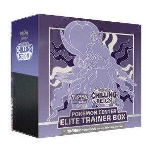 Pokemon -Schwert und Schild kühler Reign Pokemon Center Elite Trainer Box (Shadow Rider Calyrex) Eng