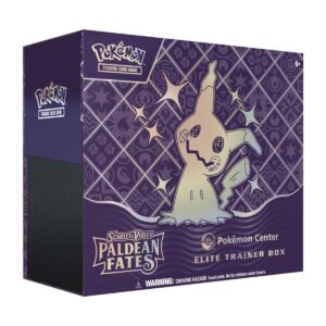 Pokemon TCG Scharlachrote und violettes Paldean Schicksals Pokemon Center Elite Trainer Box Eng Eng